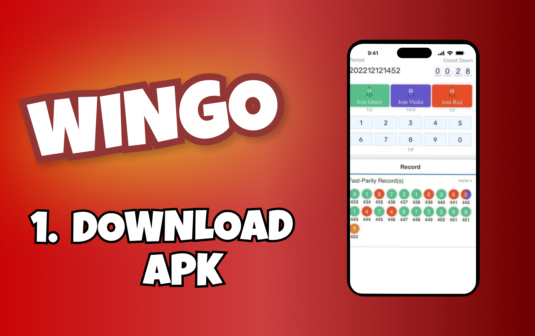 Step 1 — Download the APK from the official website of the gaming platform.